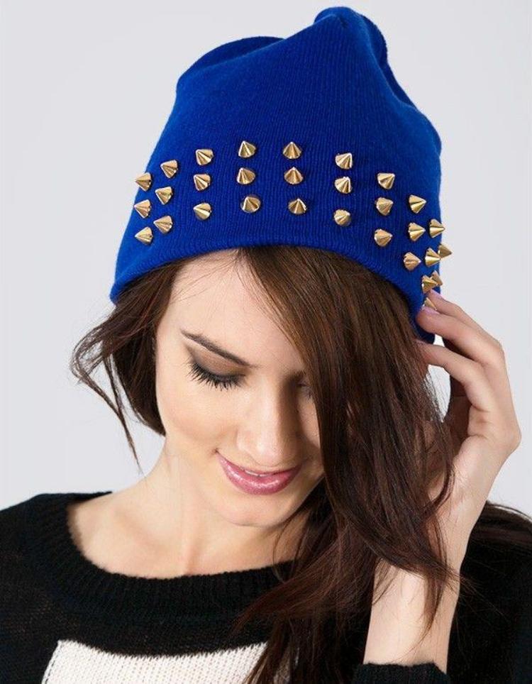 Krydda hatt idéer-spik-nitar-guld-blå-hattar