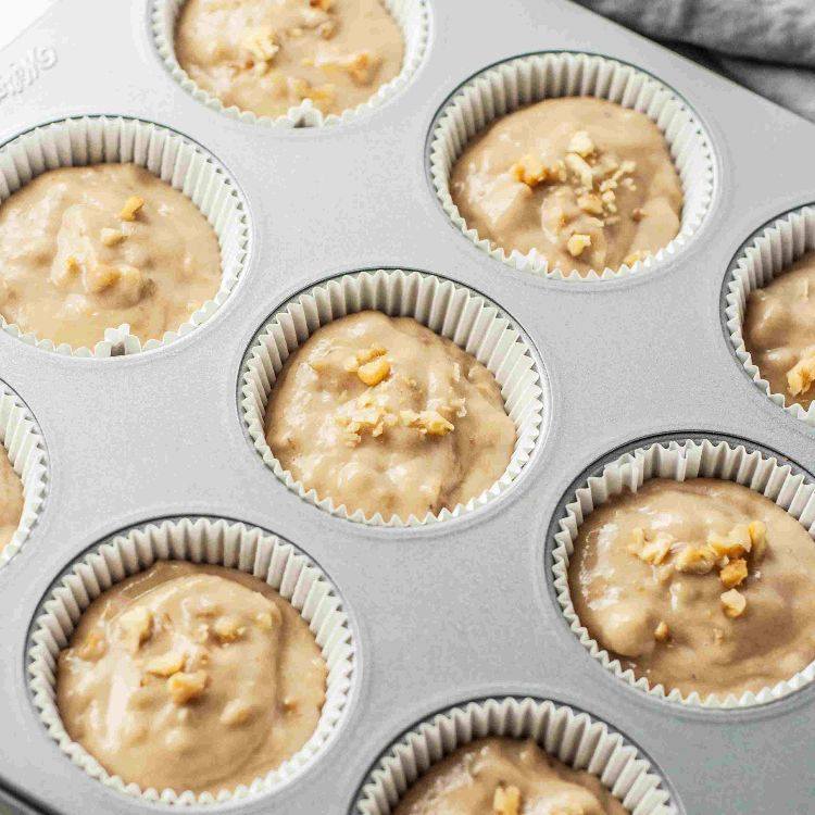 muffins utan mjölk och ägg banan valnötter vegan utan äggersättning
