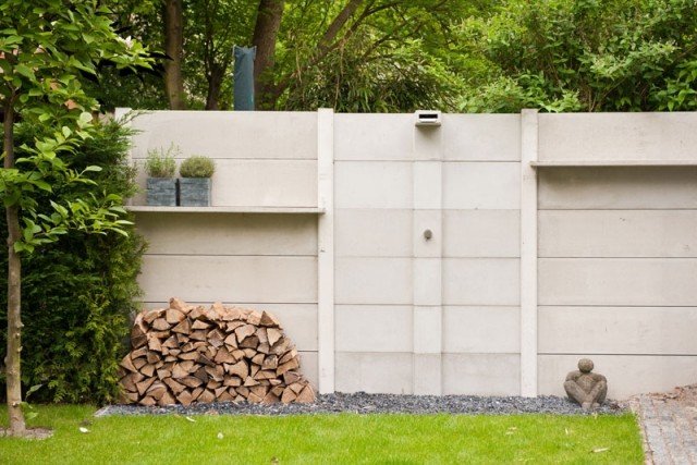 Designer betong kök element-trädgård vindskydd idéer