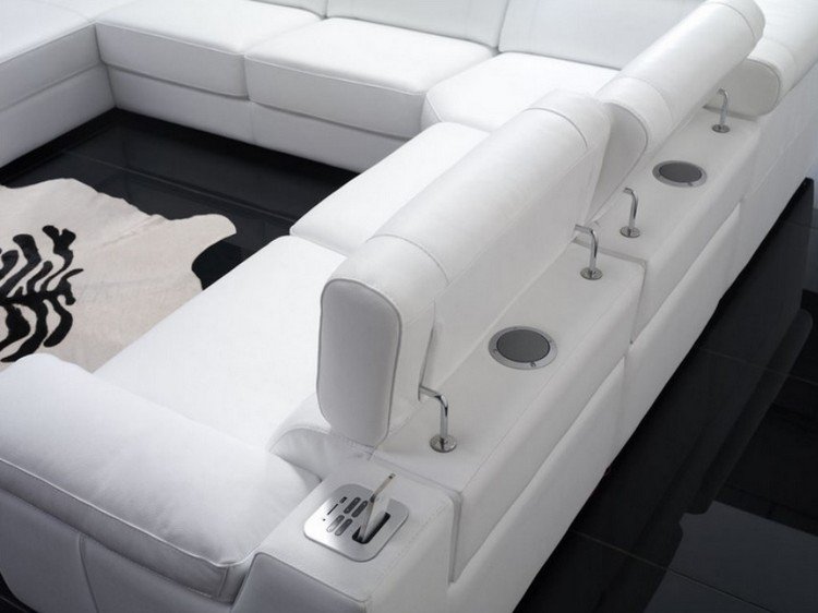 Hemunderhållning hemma möbler-soffa-integrerad-högtalare-ryggstöd
