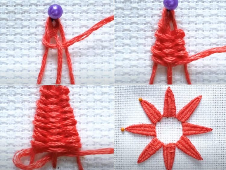 Broderi för nybörjare - gör din egen vackra blomma med broderitråd