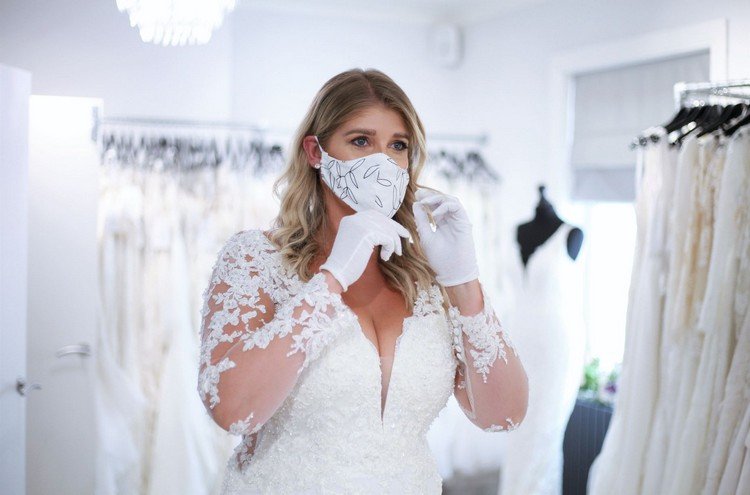 Brudmasker Bröllopstillbehör Trender Gift dig med ansiktsmask