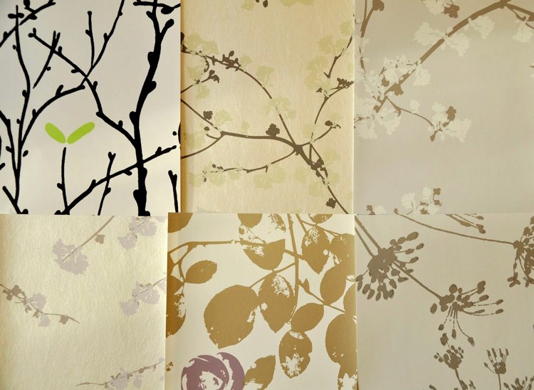 ny-tapet-mönster-trender-blommig-filigran-kvistar-blad-design