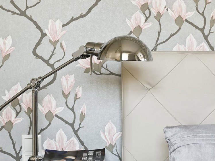 nya tapeter-mönster-trender-blommor-pastellfärger-magnolia-grenar