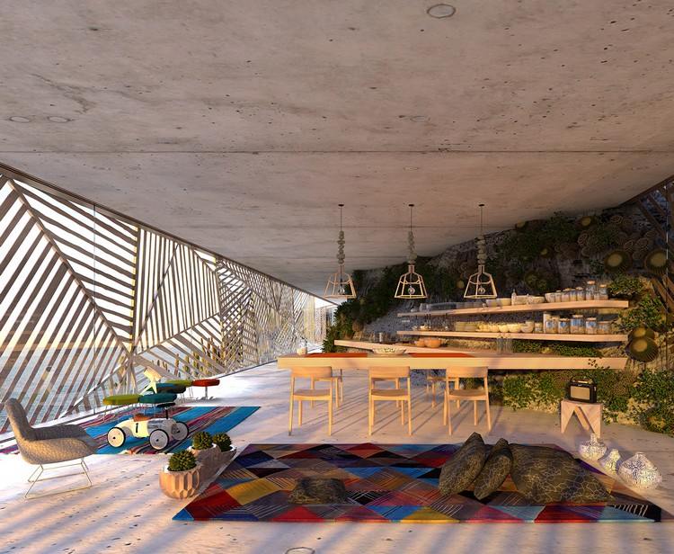 hållbart-levande-sten-lägenhet-betong-vardagsrum-kök