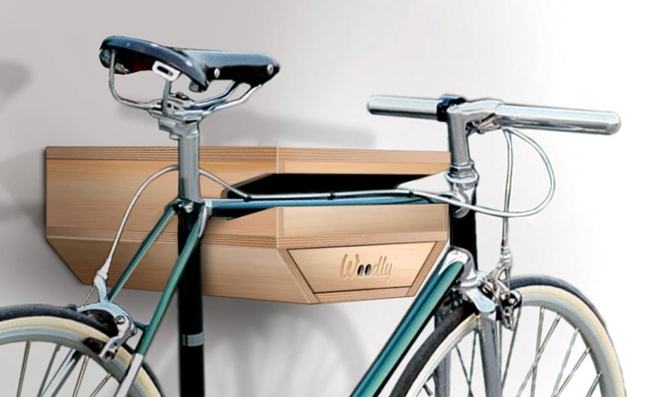 Cykelhängare snygga träutrymmesbesparande möbler