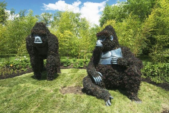 Trädgårdskonstutställning skulpturer Mosaicultures Internationales-de Montreal Canada