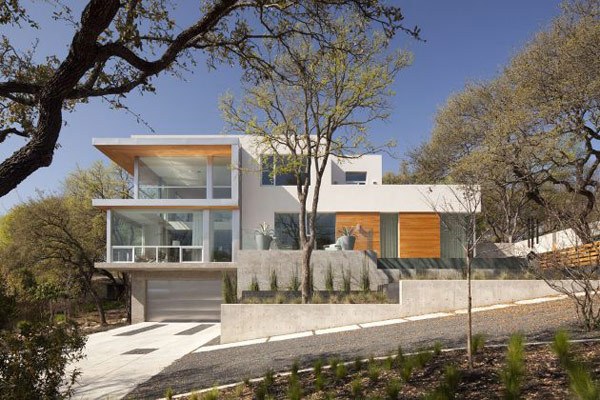 Passivt solhus i Texas - modern husdesign