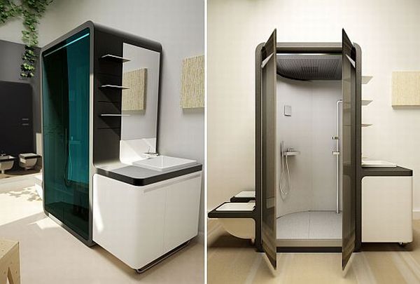 Aquabox duschkabin Massimo Brugnera hållbarhet i badrummet
