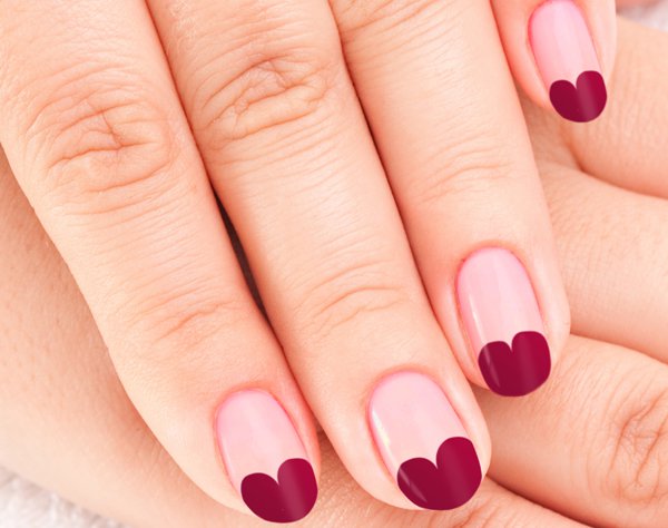 Nail Design Ideas-Alla hjärtans dag-Nail Edge-Heart Shaped