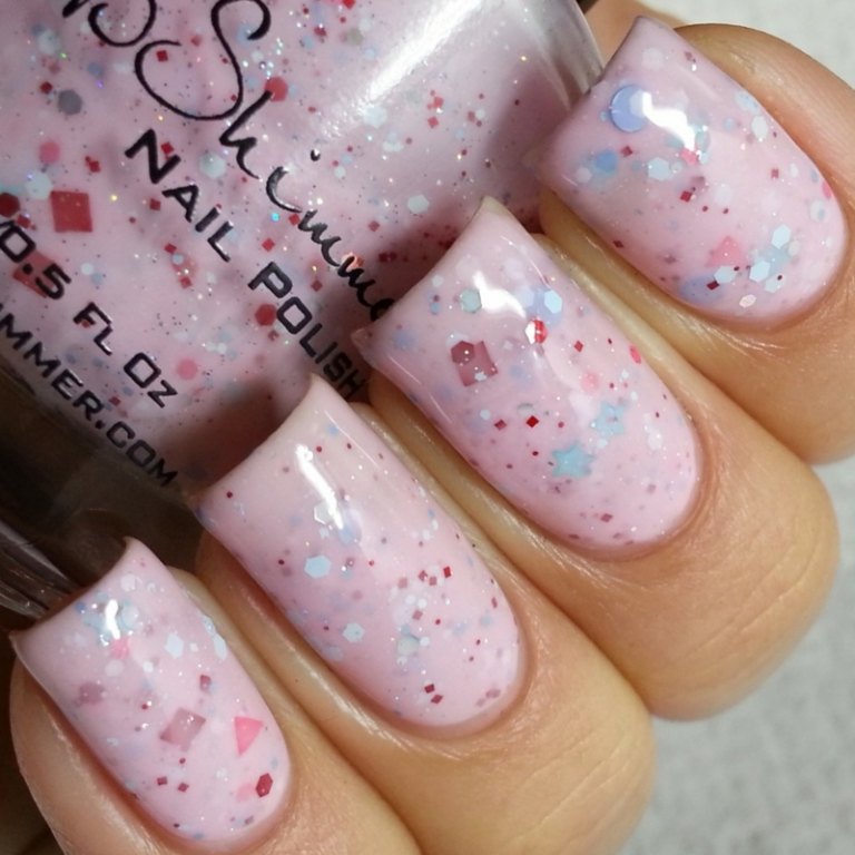 nageldesign för vårrosa glitteridé långa naglar damer