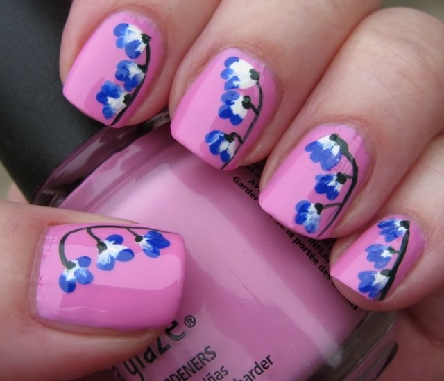 Nageldesign bilder idéer rosa nagellack