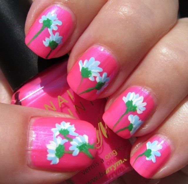 Blommor rosa lack applicera vita blommor