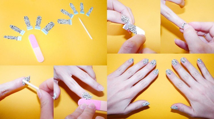 Hur man applicerar nagelfolier Instruktioner Hur man målar naglarna själv hemma enkla nageldesigner