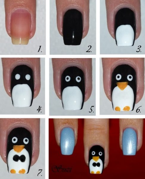 Helppo luoda pingviinikynsiä
