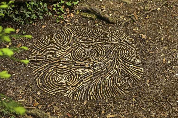 konstverk mandala natur mönster spiraler