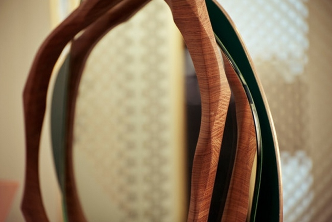 Spegel linje design rustika element produkter-trä natur-produkter-Karen Chekerdjian