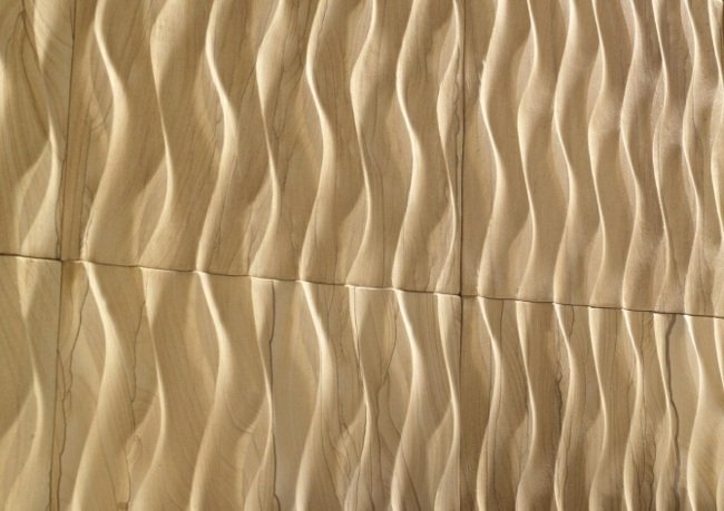 Sandsten vågform modern design beige färg
