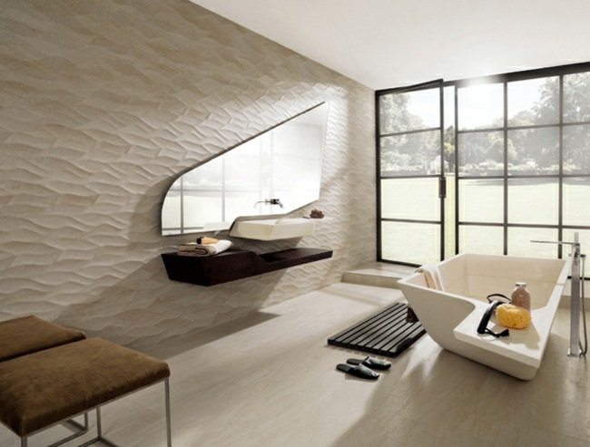 Golvmarmor modern badrumsdesign