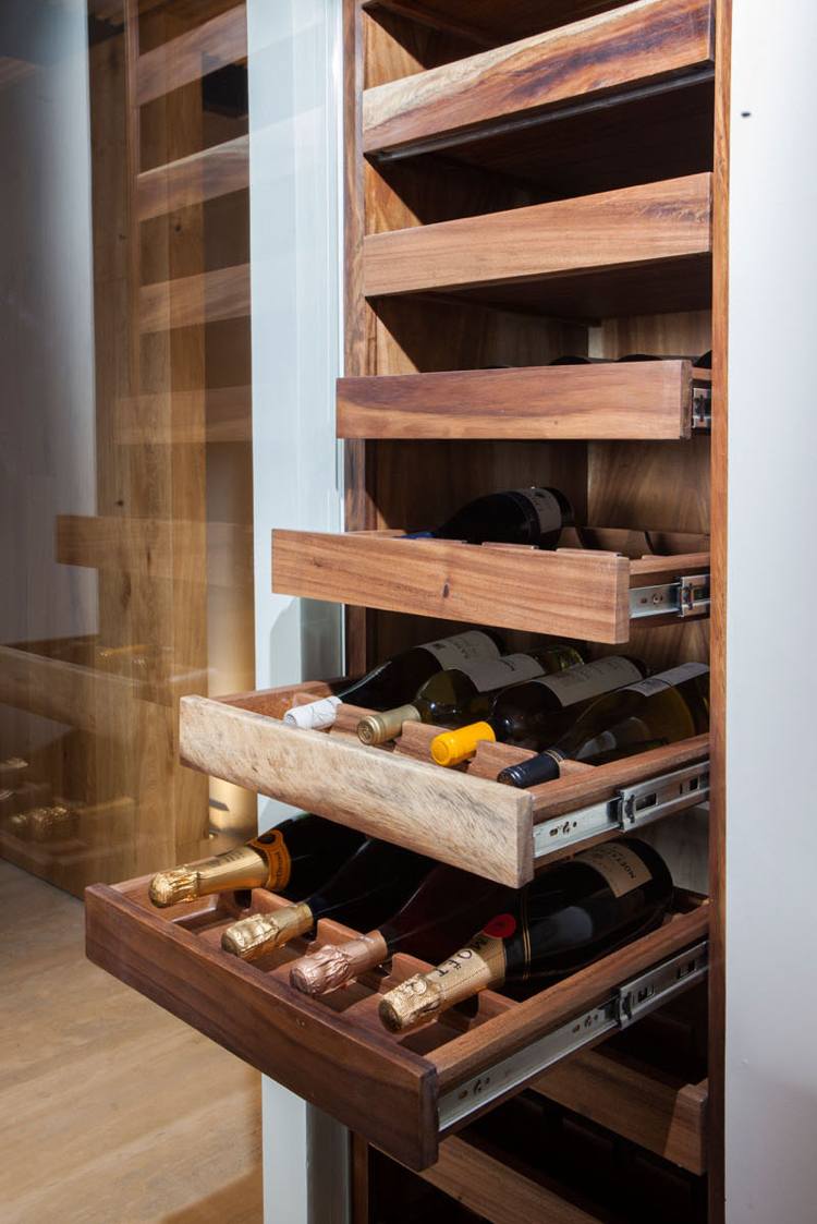 Natursten golv-trä-vin rack-lådor-utdrag