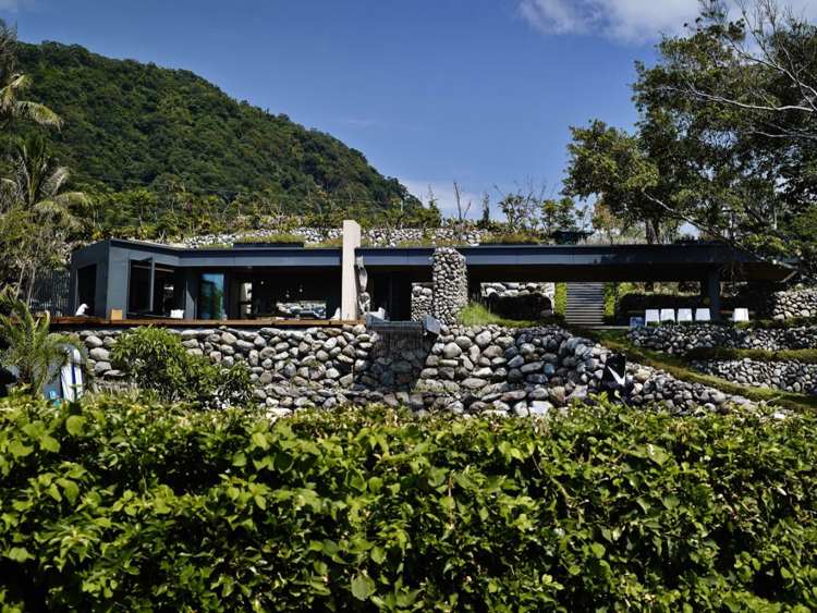 Naturstenar och stenblock -moderna-arkitektur-landskap-hus-taiwan-exotiska