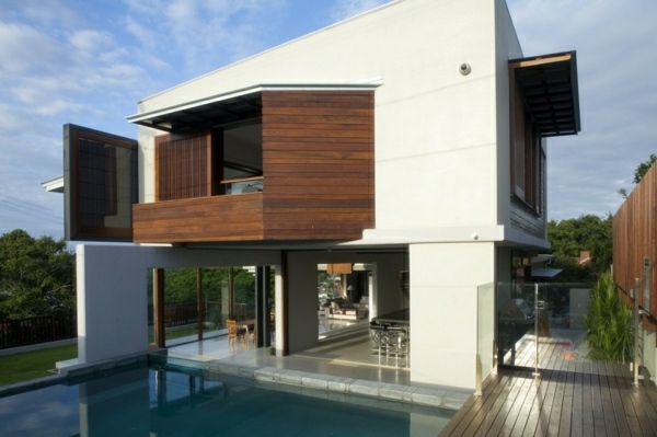Nybyggnad hus minimalistisk arkitektur