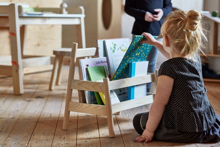 ikea-barn-möbler-trä-ny-samling-tidning-rack-barn-böcker-lagringsutrymme