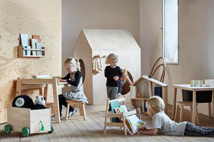 ikea-barn-möbler-trä-ny-samling-lekstuga-plywood-dockhus