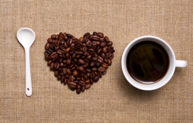 Jag älskar kaffebild Dricka kaffe Daglig konsumtion är hälsosam
