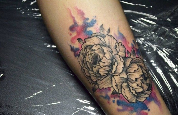 Blomma tatuering motiv underarm tatuering design för kvinnor New School Tattoo