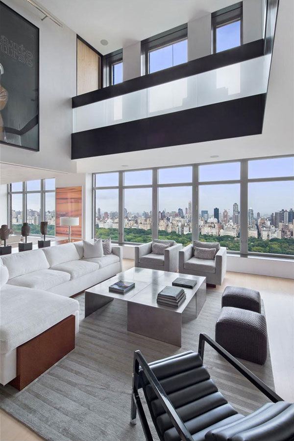 New York lägenhet-duplex-vit-grädde
