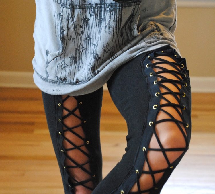 Sy-nybörjare-leggings-refashion idé
