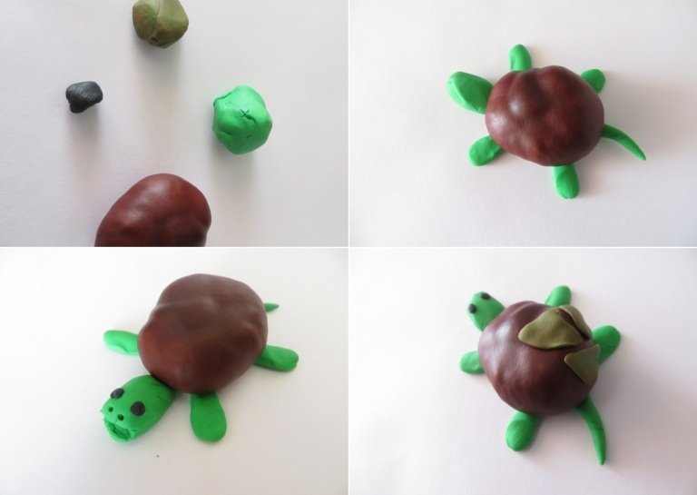 Enkla hantverksinstruktioner för sköldpaddan för barn