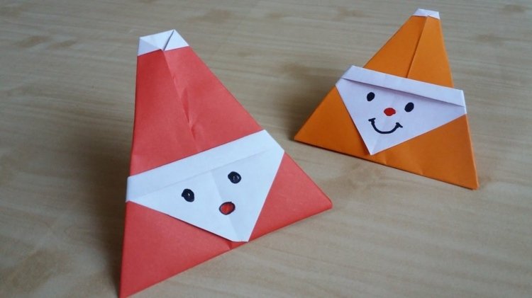 nicholas kids tinker origami papper röd snögubbe video instruktioner