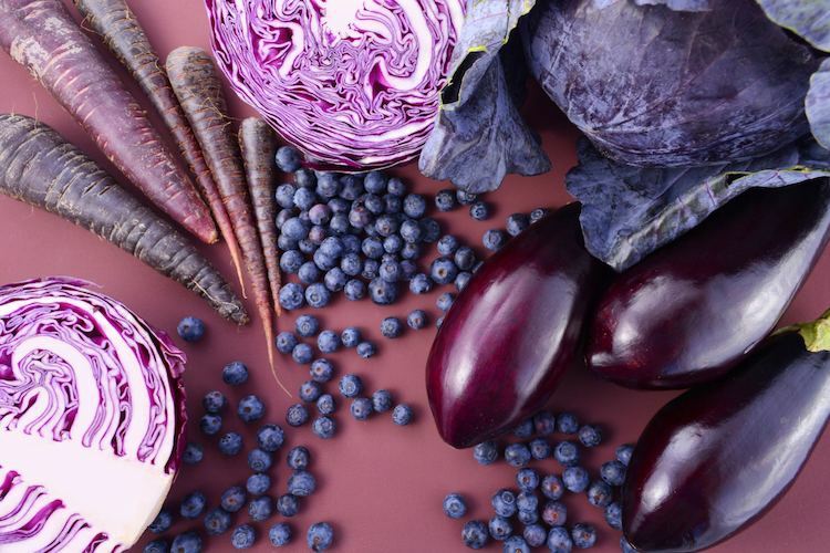 lila lila frukter och grönsaker blåbär aubergine antocyaniner