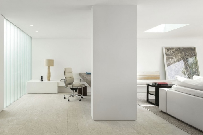 Öppet rum-design-modern-renoverad-lägenhet-hem-kontor-område