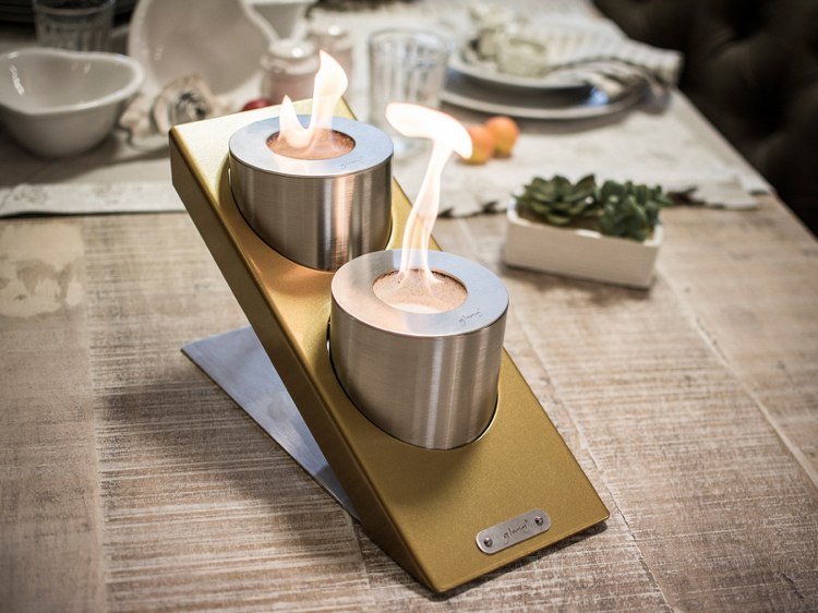 öppen eld-modern-lykta-design-dubbelbord-dekoration-rostfritt stål #