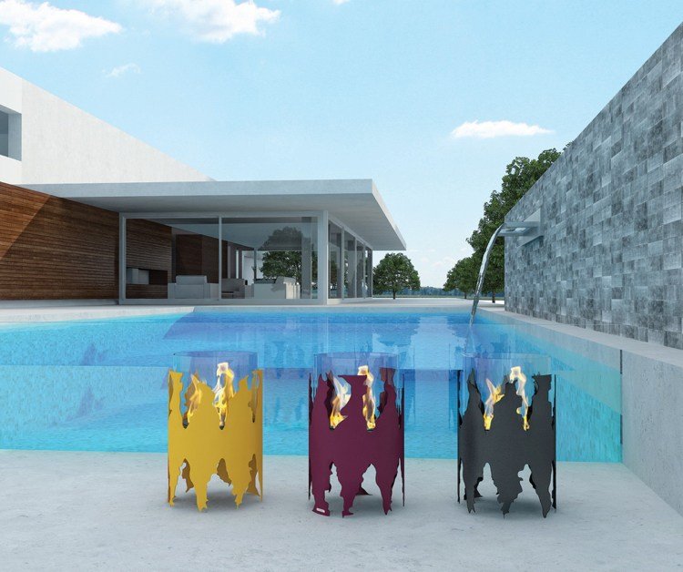 öppen spis-modern-öppen spis-design-fristående-terrass-pool