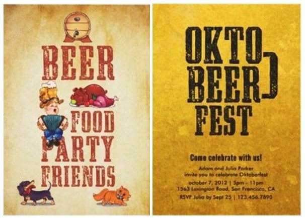 Oktoberfest fest idéer dekoration inbjudan