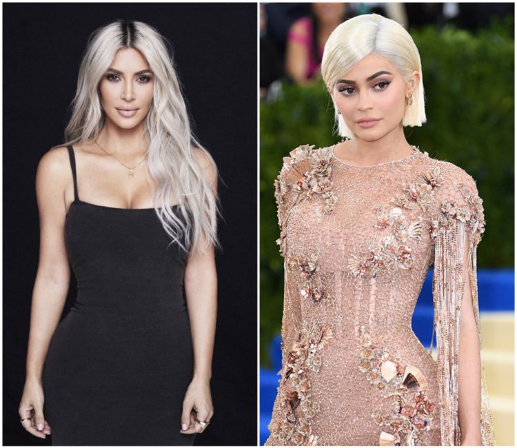 olivskinn blond hårfärg kardashians