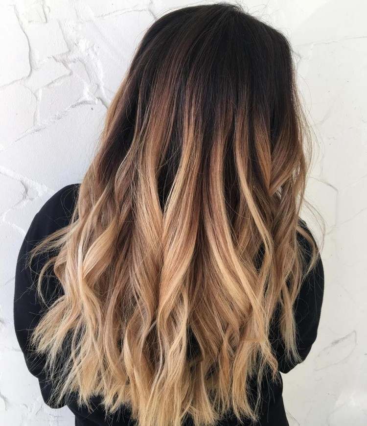 ombre-blond-look-modern-långt-hår-idéer