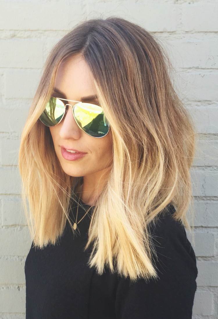 ombre-blond-medellång-längd-hår-balayage-teknik