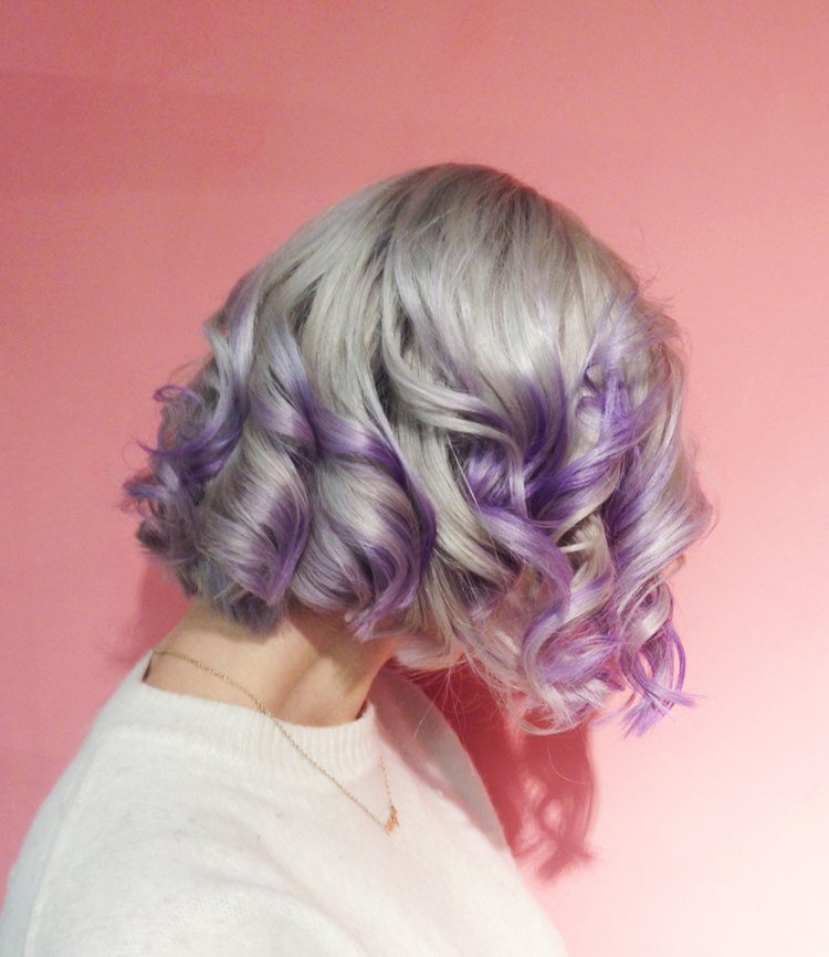 ombre-bob-pastellfärger-grå-violett-våg-hår