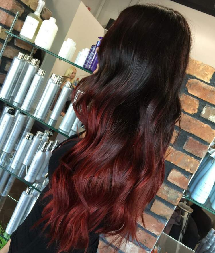 ombre-hår-röd-brun-auburn-röd-ny-frisyr