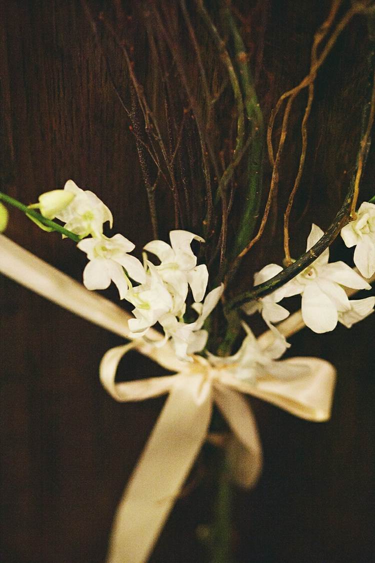 orkidéer dekorationer och arrangemang vita blommor loop grenar