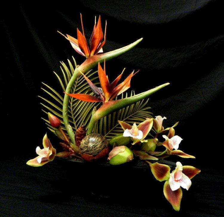 orkidéer dekoration och arrangemang tropisk atmosfär idé
