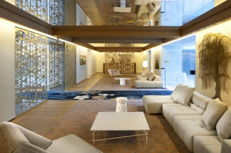 orientaliska möbler partition gitter design vit soffa löpare