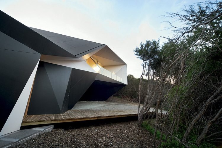 origami-arkitektur-hus-futuristisk-liten flaska