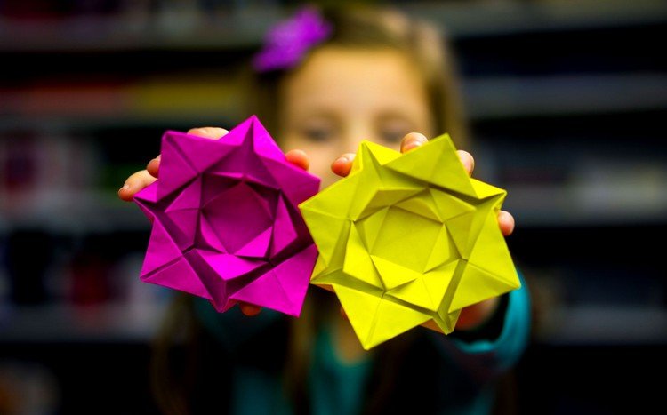 origami-blomma-ros-helt enkelt-barn