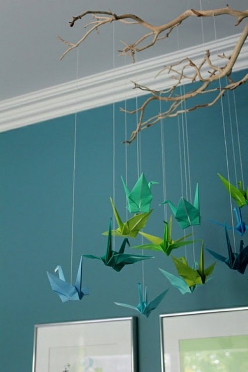 Origami fåglar djur plantskola